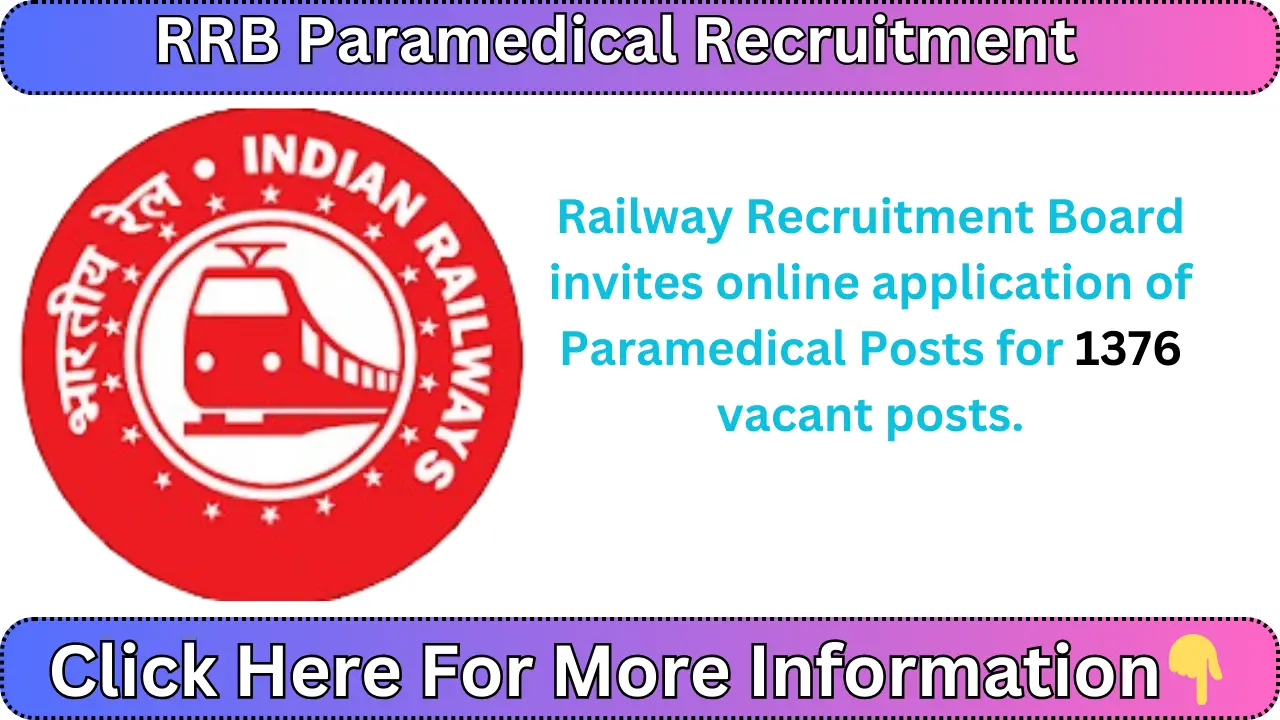 RRB Paramedical Recruitment