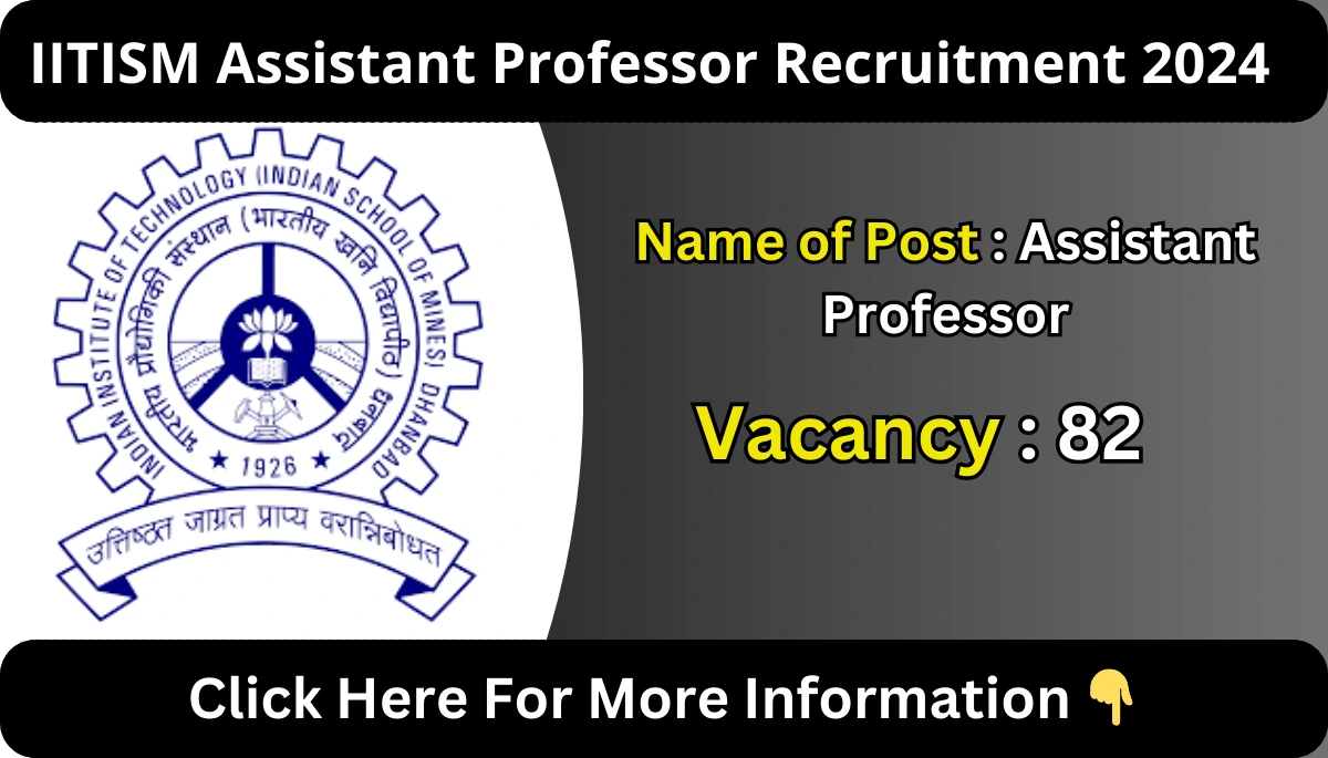 IITISM Assistant Professor Recruitment 2024