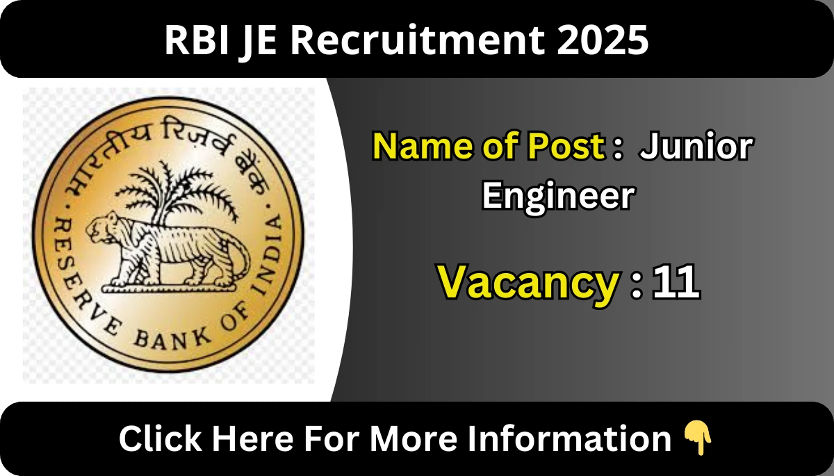 RBI JE Recruitment 2025