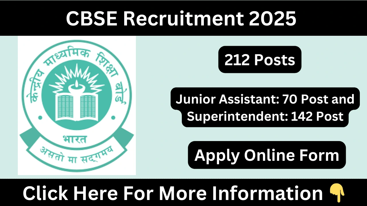 CBSE Recruitment 2025