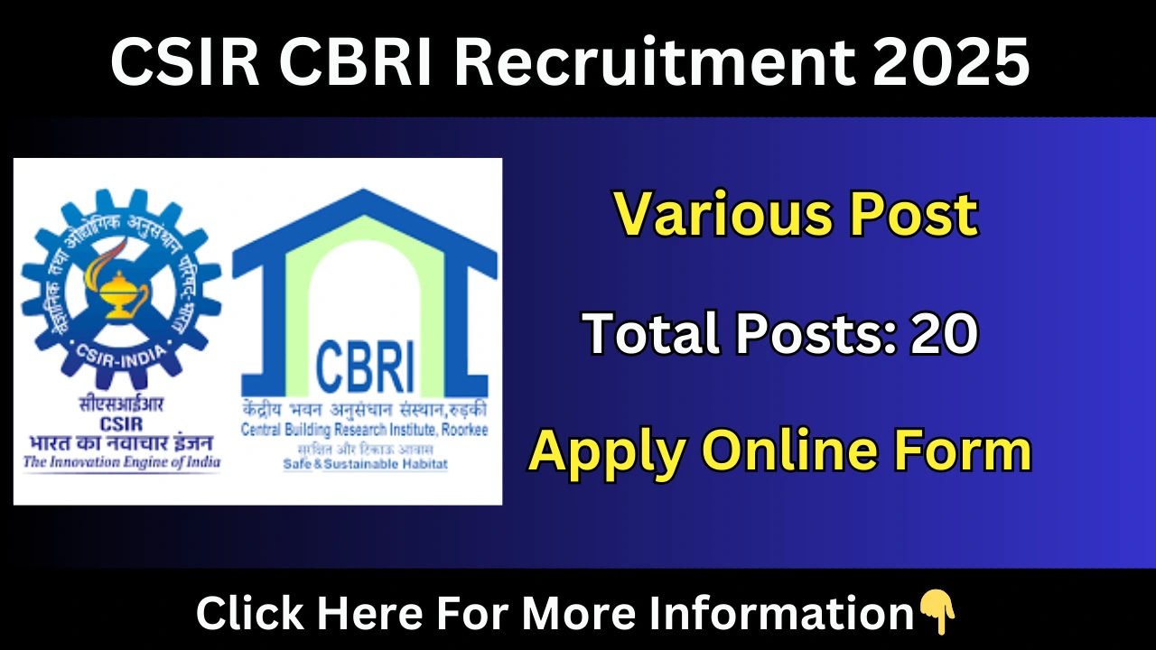 CSIR CBRI Recruitment 2025