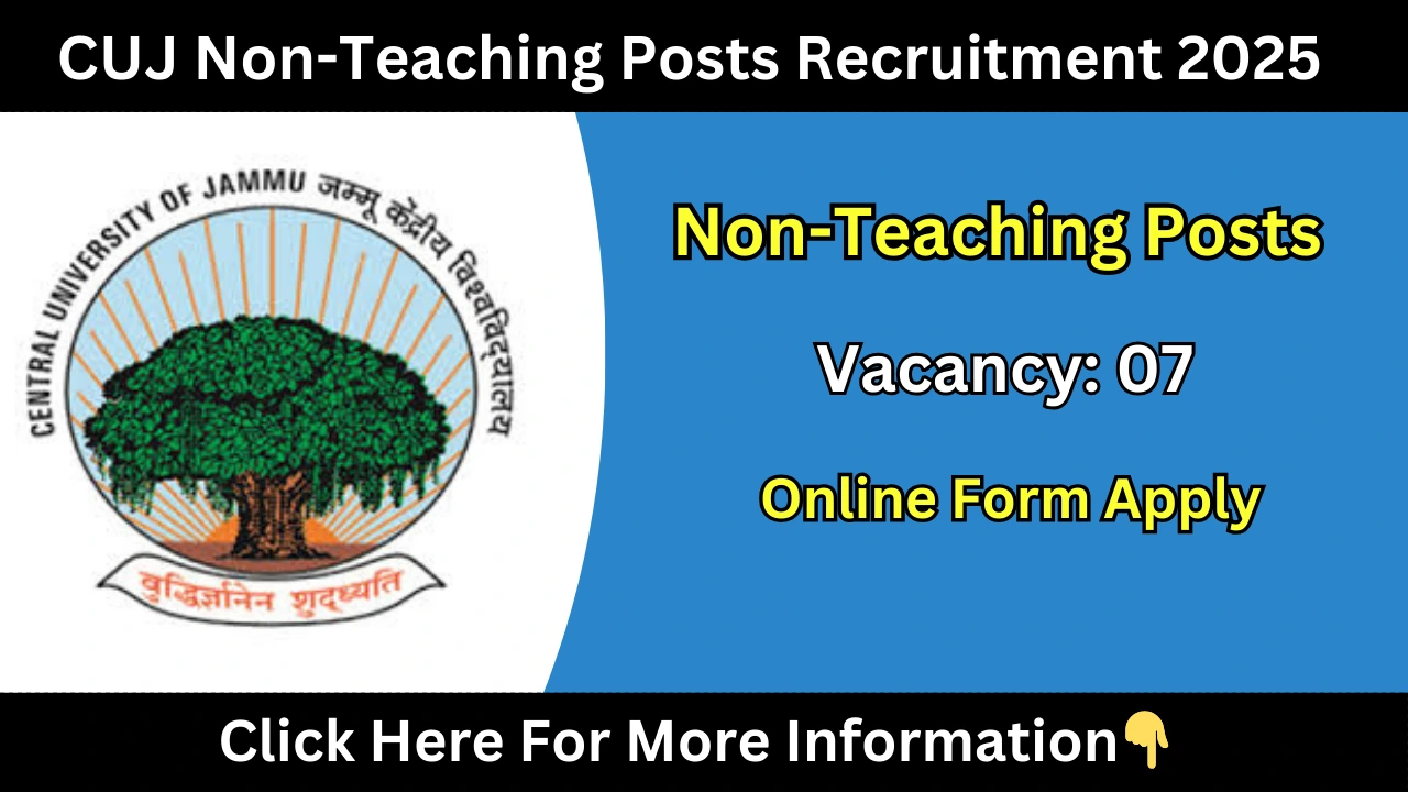 CUJ Non-Teaching Posts Recruitment 2025