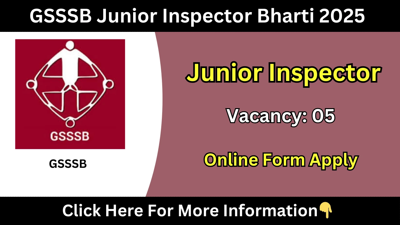 GSSSB Junior Inspector Bharti 2025