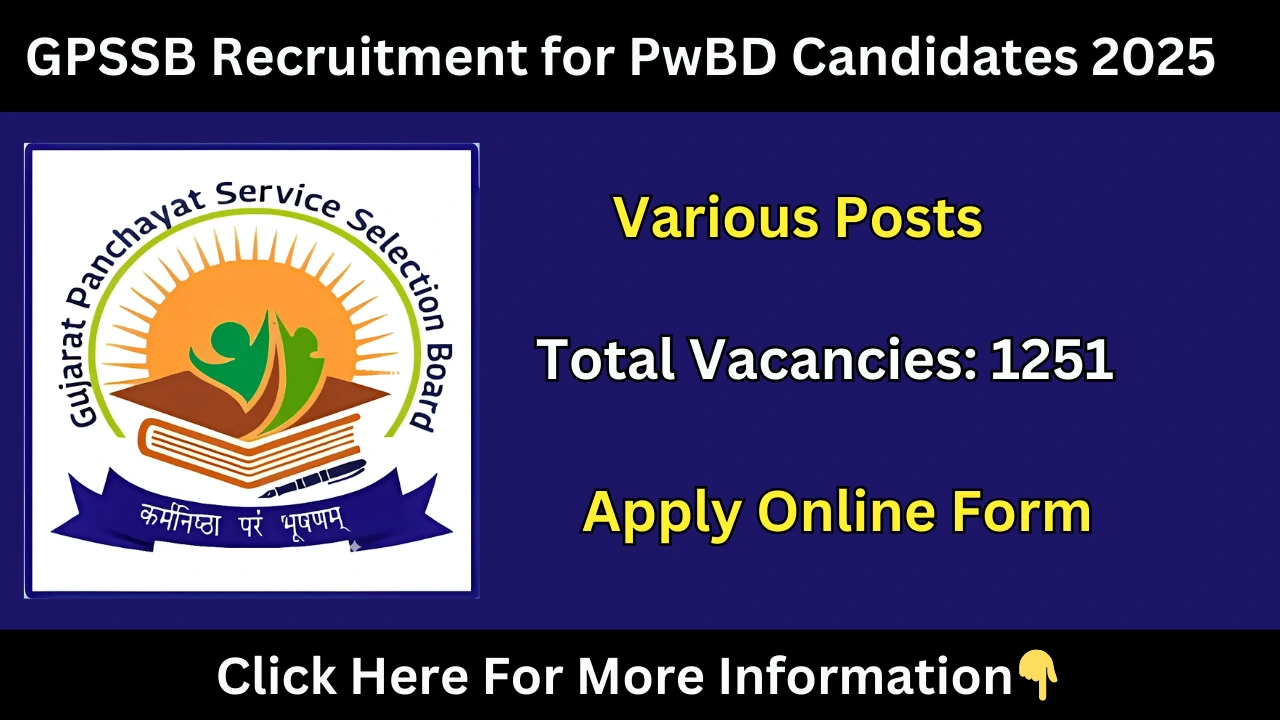 GPSSB Recruitment for PwBD Candidates 2025
