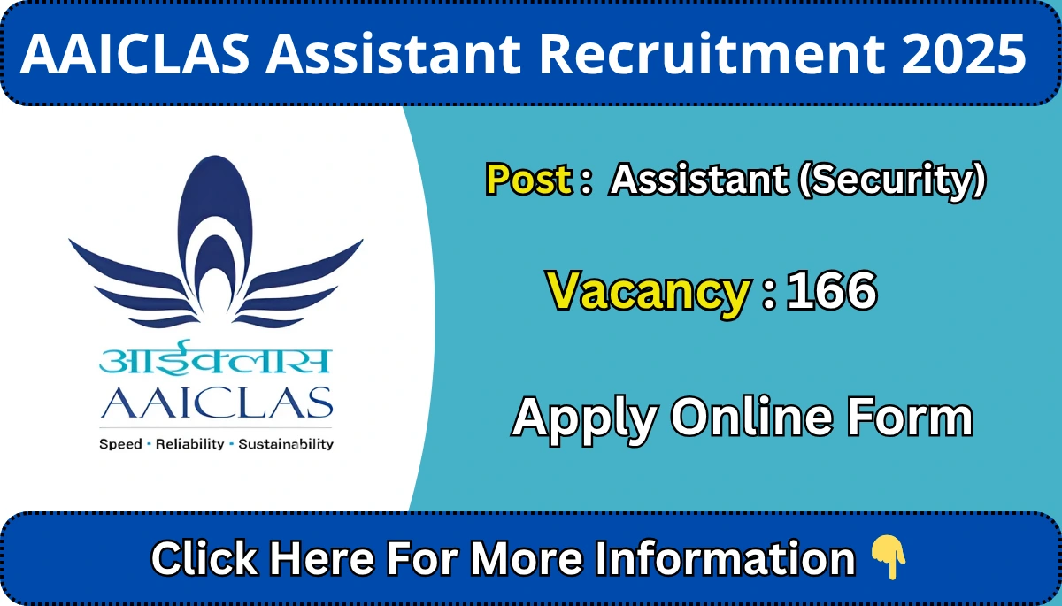 AAICLAS Assistant Recruitment 2025