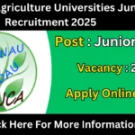 Gujarat Agriculture Universities Junior Clerk Recruitment 2025