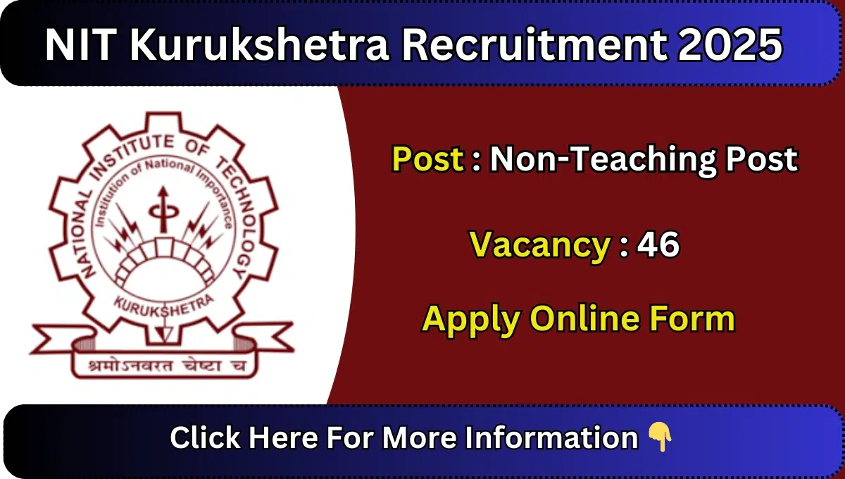 NIT Kurukshetra Recruitment 2025
