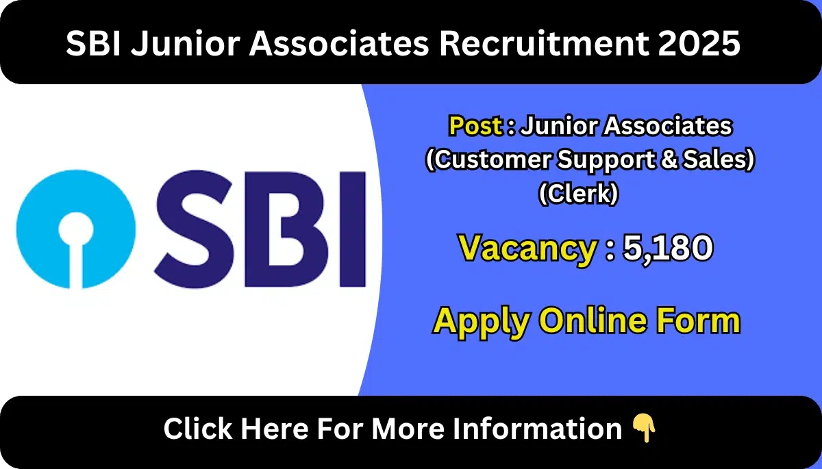 SBI Junior Associates Recruitment 2025