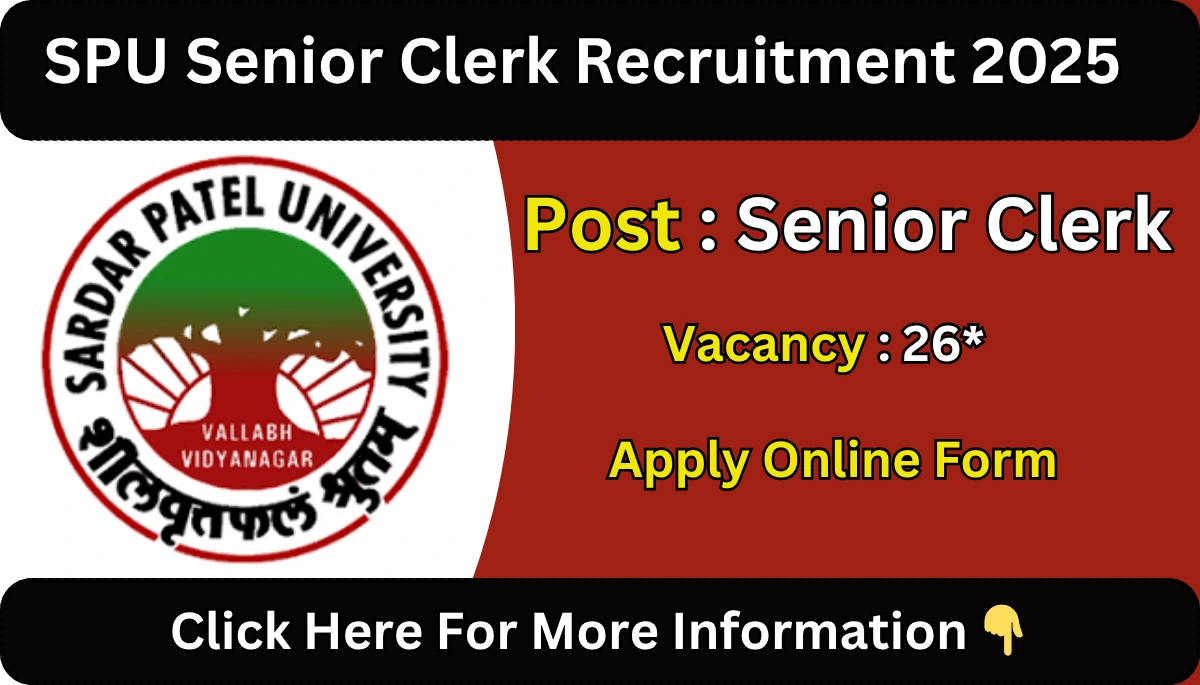 SPU Senior Clerk Recruitment 2025