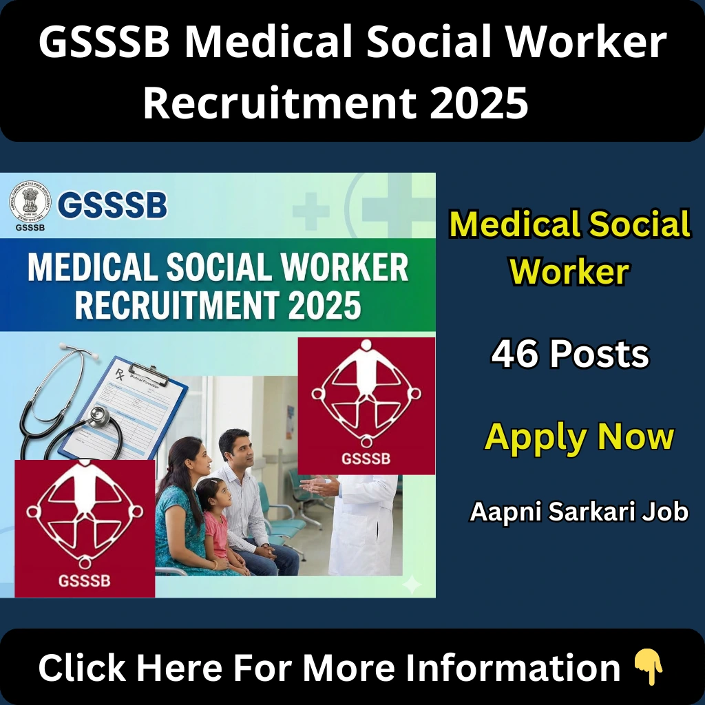 GSSSB Medical Social Worker Recruitment 2025