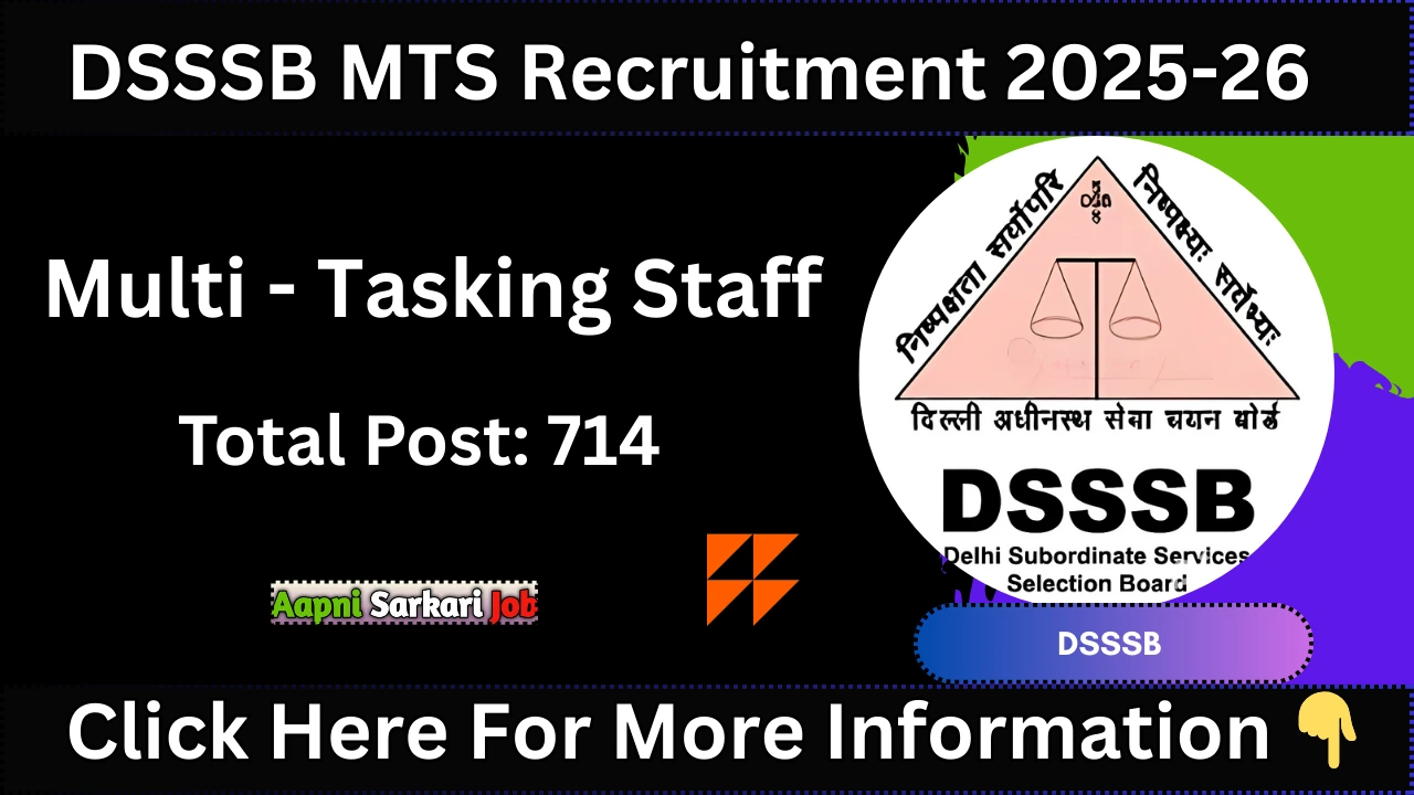 DSSSB MTS Recruitment 2025-26