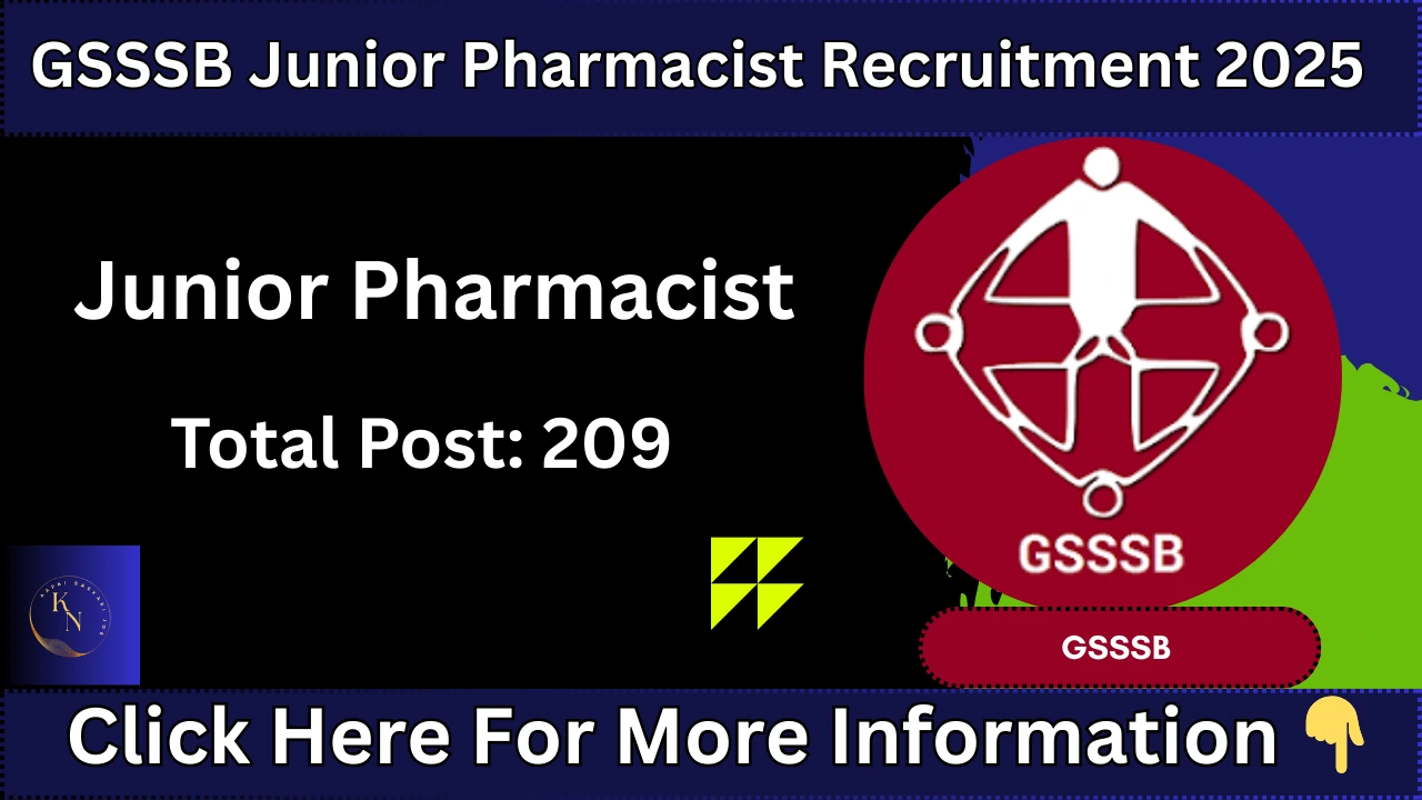 GSSSB Junior Pharmacist Recruitment 2025