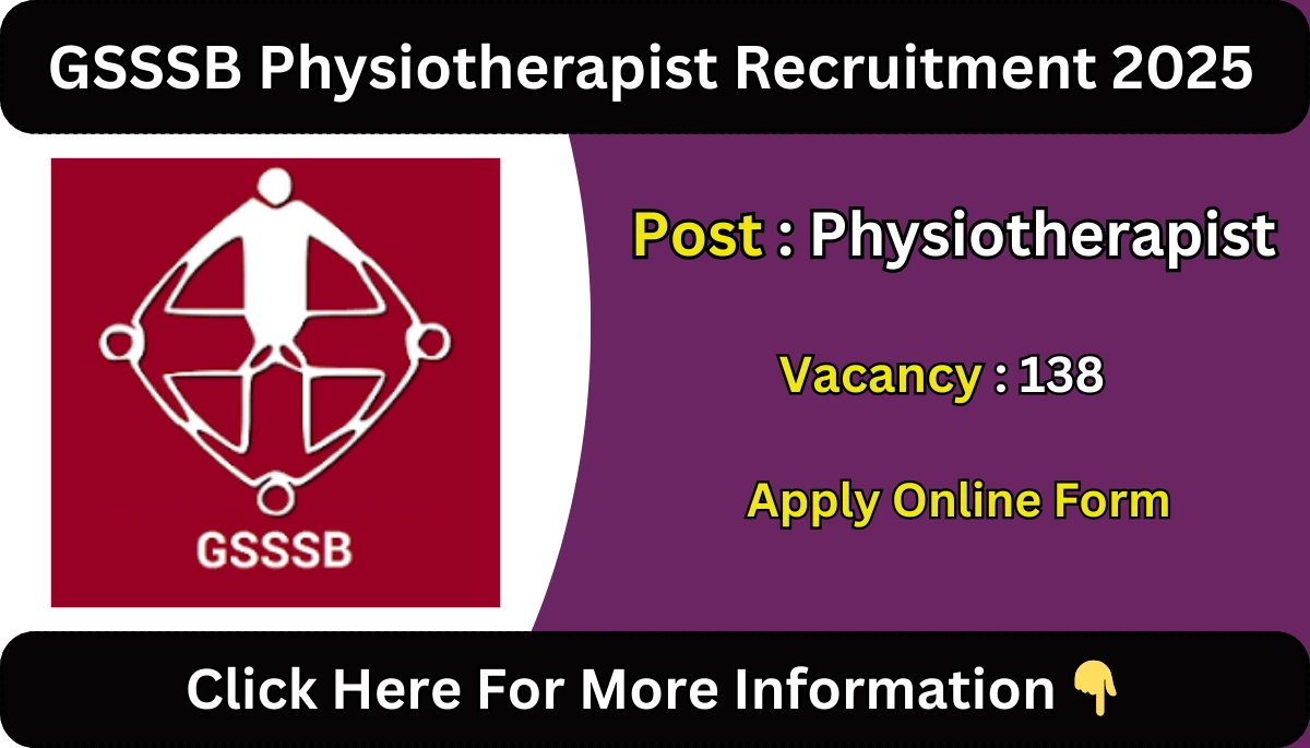 GSSSB Physiotherapist Recruitment 2025