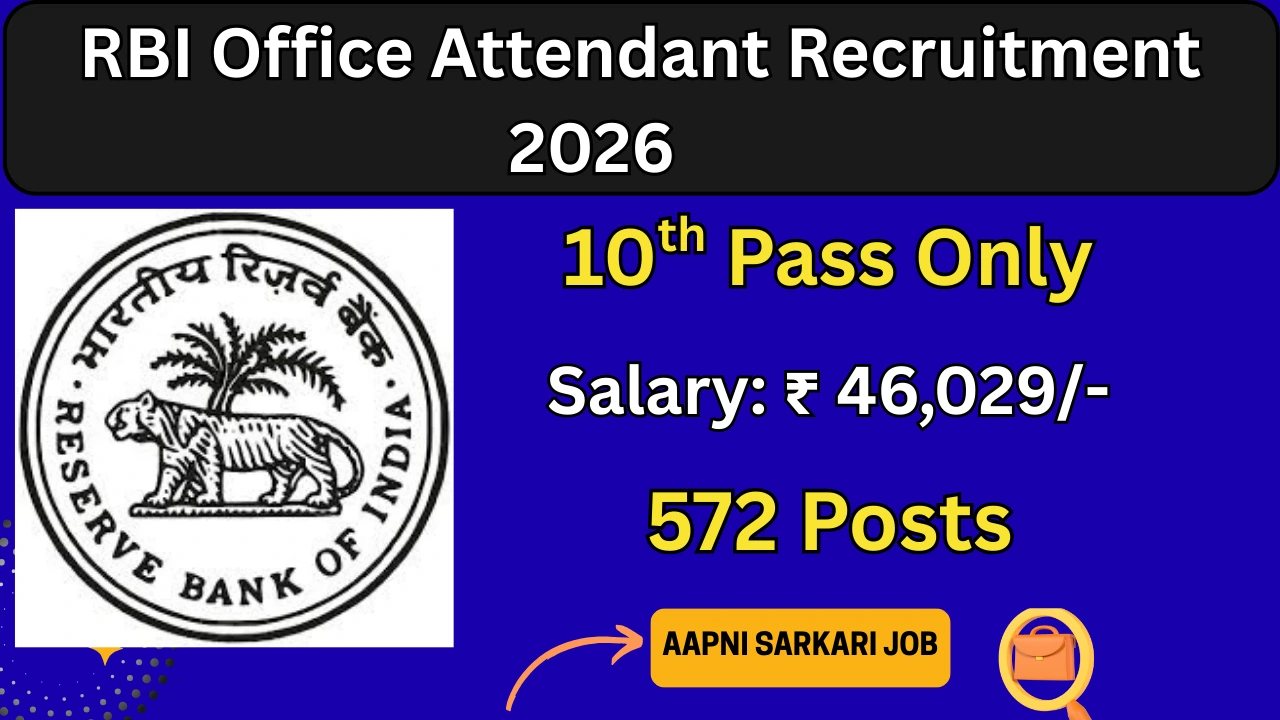 RBI Office Attendant Recruitment 2026